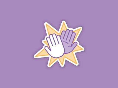 High Five Sticker creative event fun giveaway hands highfive mornings mug nashville pen sticker