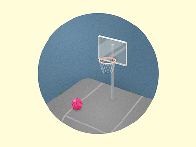 Hello! basketball dribbble illustration