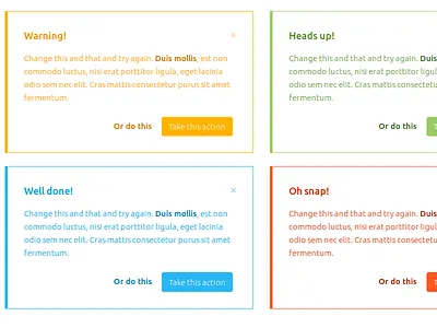 Parvaz - HTML Bootstrap Alerts alert bootstrap css danger html info template theme warning