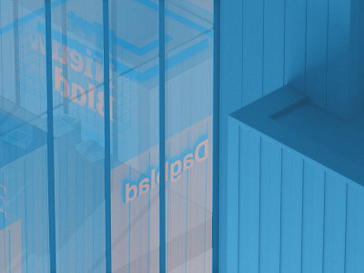 Journa Pro - Header Image blue buildings c4d city grain illustration illustrator journa journalism news reflection