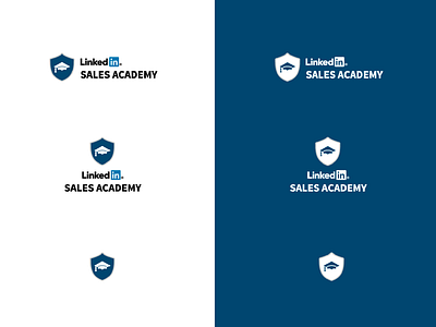 LinkedIn Sales Academy Logo blue branding design linkedin logo sales social media