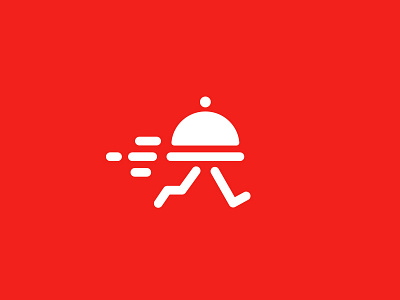 Food delivery logo concept brand identity delivery dish fast fast food food food app logo food branding food identity food logo logo modern logo quick red run run logo running startup logo tasty vegan