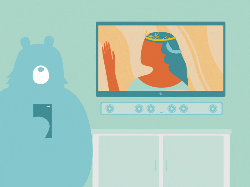Cooler 2d after effects animation bear cel cooler illustration