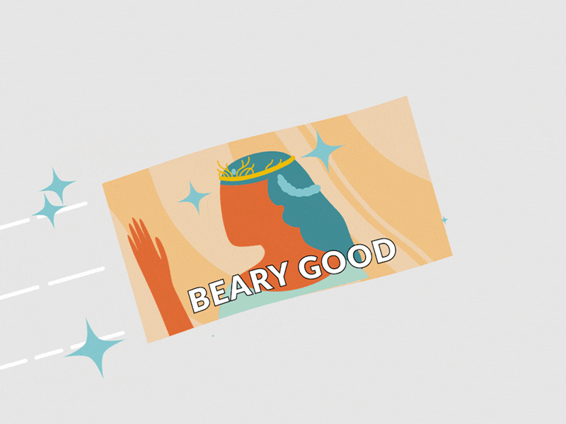 Cooler 2d after effects app bear cel colorful illustration illustrative