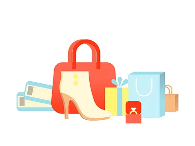 Shopping icon cashback gift icon shoes shopping