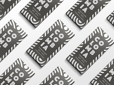Colombia Chocolate black candy chocolate geometric packaging south america white
