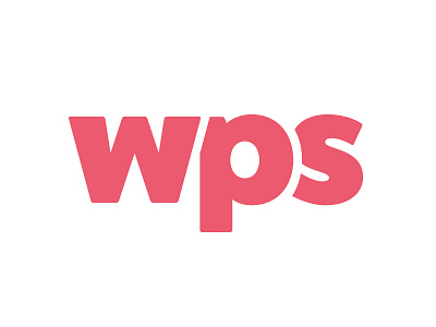 wps logo cut through intersection lettering letters logo mark type