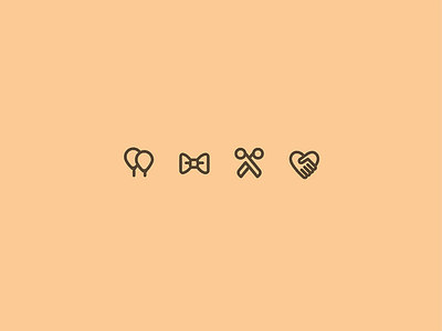 Shutterfly Ideas Icon Set Rebound balloons bowtie hands heart icon scissors