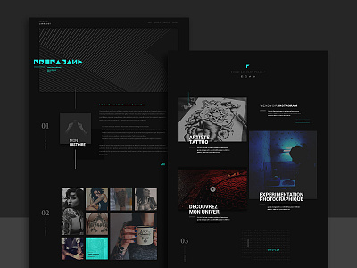 Tattoo prototype website Jonathan LARRADET aaa book desktop ecommerce inspiration landing page shop ui ux webdesign website