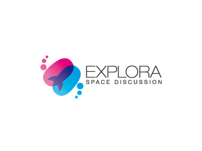 Explora Logo brand clever design identity intersection logo logomark mark rocket vector