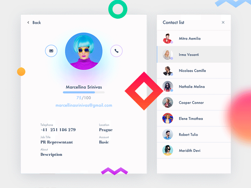 Social Media Profile UI Page animation app branding clean design flat free freebie sketch typography ui ux