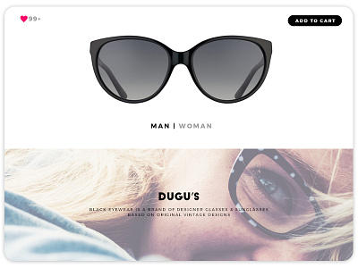 Eye Wear Card app ecommerce eyewear fashion interaction ios product shop store ui ux website