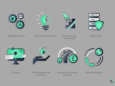 Illustration set art design digital icons illustration security solutions support theme ui ux website