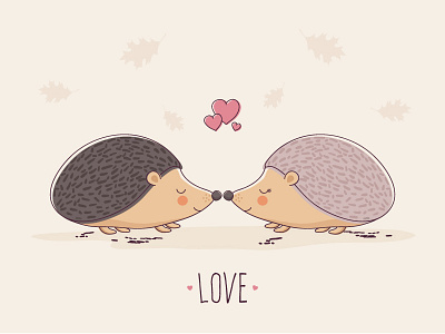 Love cute hedghogs in love.