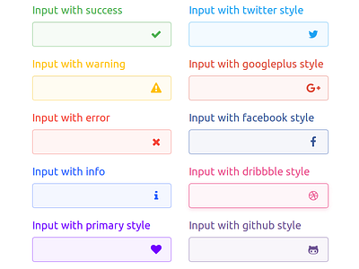 Parvaz - HTML Bootstrap Inputs bootstrap css dribbble facebook form github googleplus html input template theme twitter