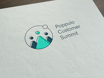 Poppulo Customer Summit Logo brand conference customer design event global internal communications leaders logo poppulo summit