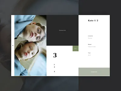 Kate 1/2 Photo inner page - 2nd version clean description gallery grid interface photo portfolio shot ui ux