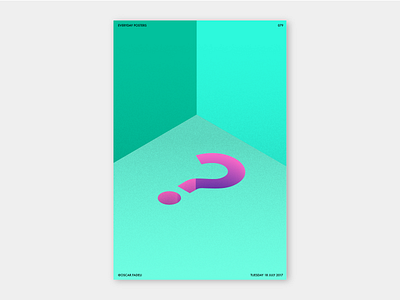 079 / ? colour confused gradient illustrator noise pattern poster print risography shape typography