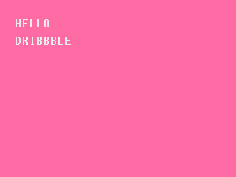 HELLO DRIBBBLE animation debut gif hello invite shot