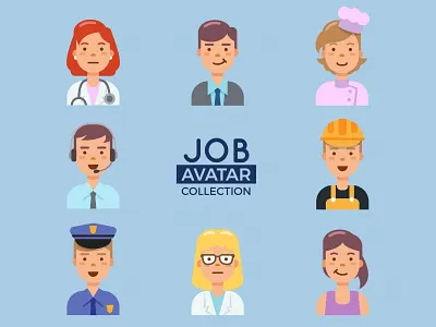 Job Avatar Collection 01 avatar business design flat job people professions uniform work worker