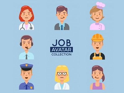 Job Avatar Collection 01 avatar business design flat job people professions uniform work worker