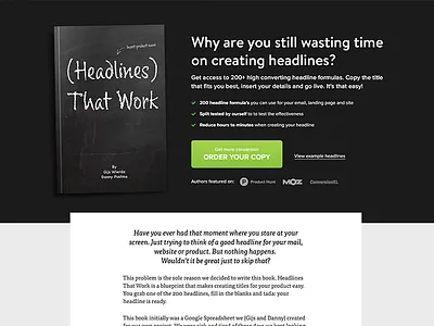 Landing Page for Marketing Book design landing page site ui ux web website