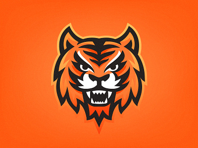 Tiger face logo mark mascot sport tiger