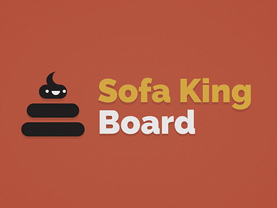 Sofa King Board illustration poop vector