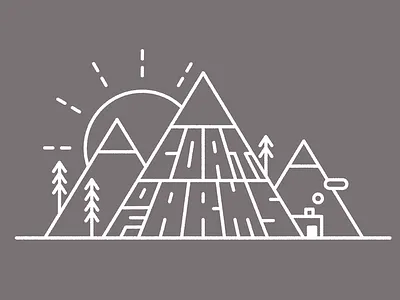 Coat of Arms Mountains Hat cabin design hat home mountains nature outside sun trees vista woods