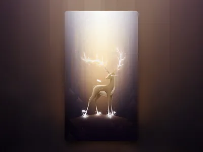 Deer animal illustration ui