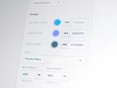 Some component design color picker components configure saas software styles ui
