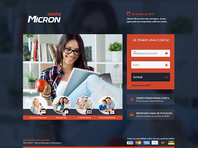 Login Page Minha Micron account design desktop form login webdesign