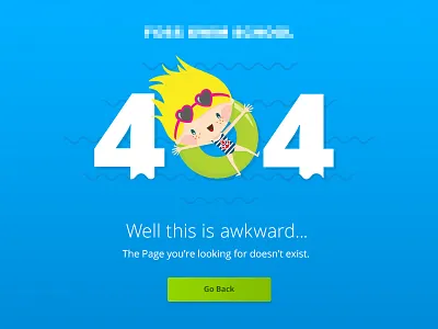 Swimming School 404 Page 404 design gradient swimming ui waves