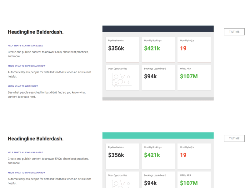 Page Panels Tilt feature page panels tilt