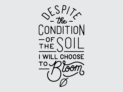 Bloom apparel. illustration lettering type typography