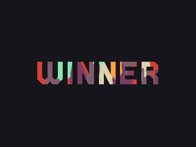 Winner 8 bit after effects animation nidhogg pixel text video game