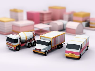 Truck 3d car icon