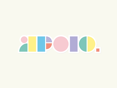 Apolo Kindergarten babys children cute geometry happy kids kindergarten logo pastel playful shapes