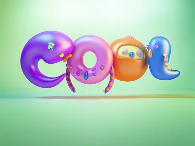 COOL 3d character cinema4d design graphic lettering model