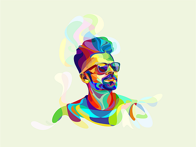 Virat Kohli avatar batsman champion cricket cricketer face illustration india no.1 portrait vector virat kohli