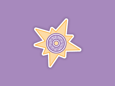 Donut Sticker creative donut doughnut event fun giveaway icon mornings nashville sketchbook sticker sun