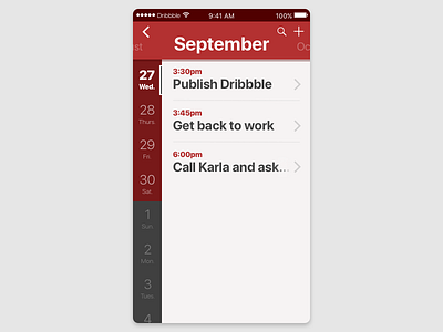 Calendar concept - 038 038 calendar dailyui