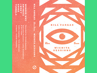 Kill Vargas - Wichita Sessions (Tape) cassette eye geometric j card punk punk rock rock n roll tape