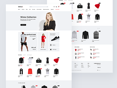 Quelle Redesign Concept clean ecommerce flat minimal quelle shop store ui ux web website