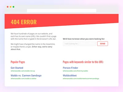 Day 008: I hate 404s. Here's a better one 008 404 copy dailyui desktop dontmakemeangry error web webpage