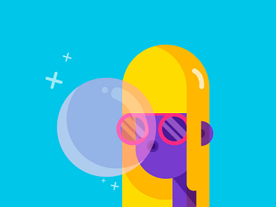 Gum love! character characters design flat illustration minimal