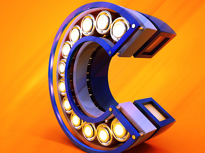 Big C 3d cinema 4d typography