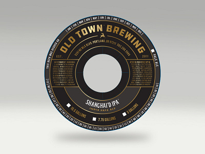 Old Town Brewing Keg Collar beer beverage branding brewery craft beer design keg keg collar label package design packaging portland