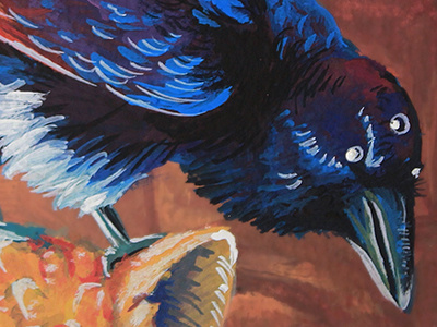 Cripples, Bastards and Broken Things got gouache illustration painting raven