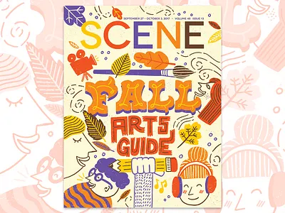 Cleveland Scene Cover autumn cleveland editorial fall graphic design illustration lettering magazine vintage